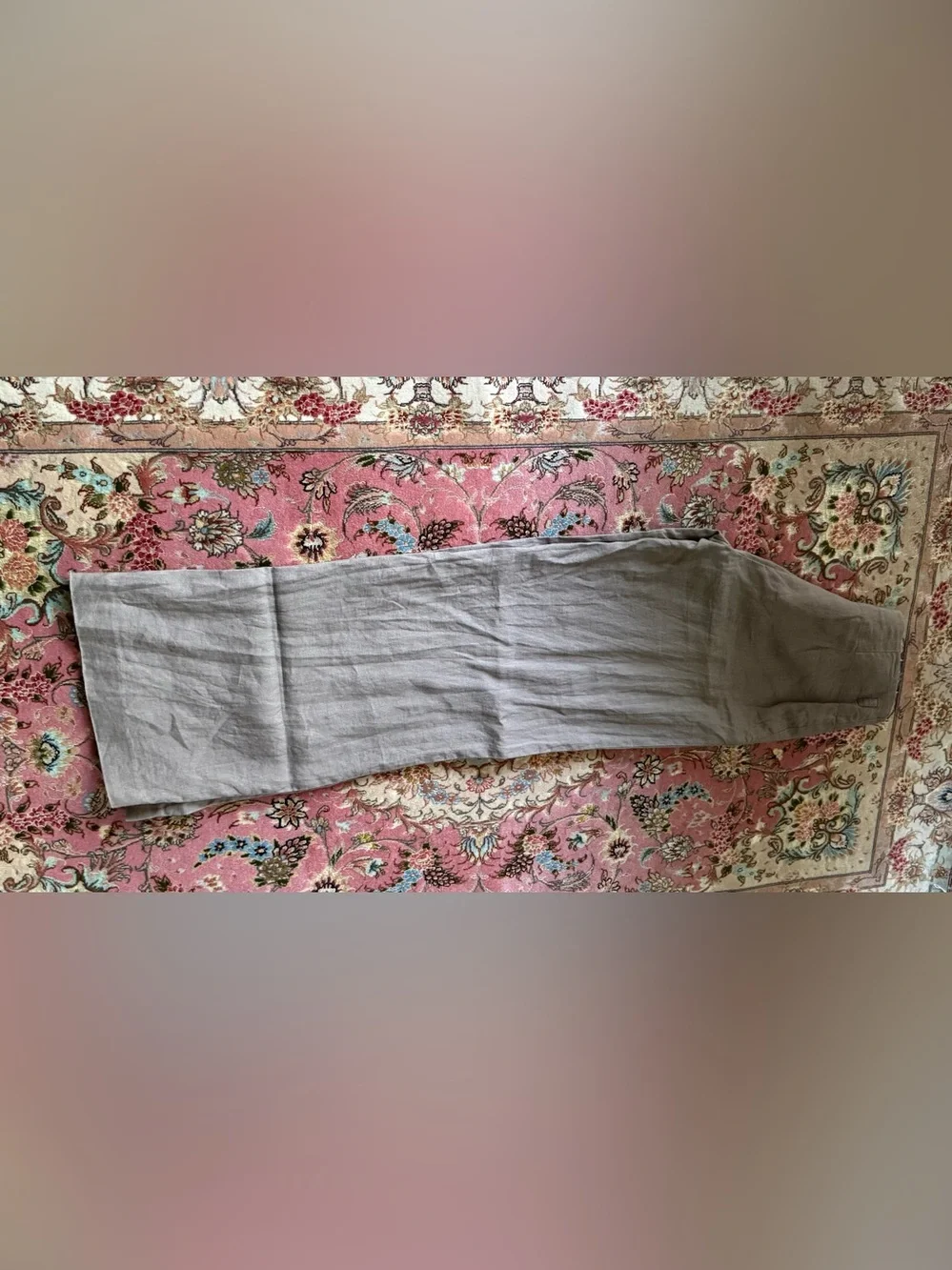 Woman H&M washed linen pants,size 10, taupe color